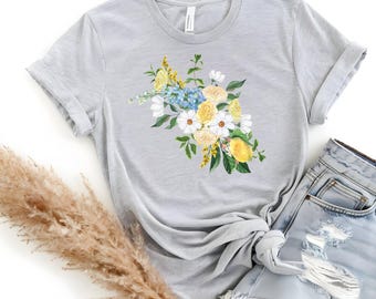 Wildblumen Shirt Vintage Blumen Shirt Botanisches Blumenshirt Boho Cottagecore Shirt Geschenk für Gärtner