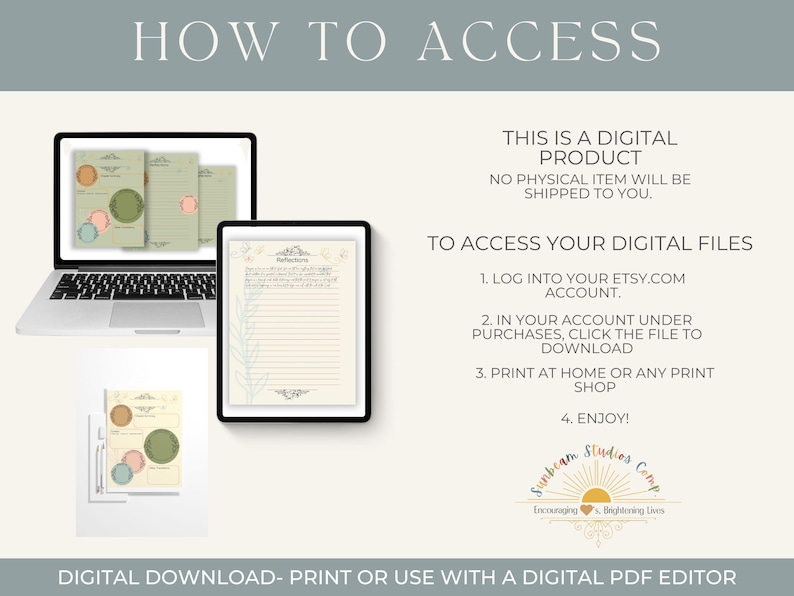 how to access digital files instructions, Bible Verse Mapping Dots Printable, Daily Devotional, Bible Study Guide Template, Spiritual Journal, Topical Scripture Study, digital download, prayer journal, bible study template, SunbeamStudiosComp