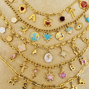 Build Your Own Custom Charm Bracelets for Women, Design Your Own Jewelry, Custom Bracelet, Birthday Bracelet, Gifts For Her, Gold Vintage