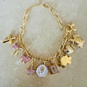 Build Your Own Custom Charm Necklaces for Women Gift,Pick Your Charms,Vintage Chunky Necklace,Gold Charm Necklace,Bridesmaid Gift