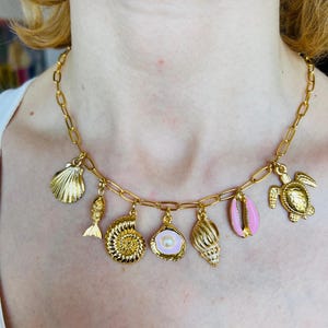 Build Your Own Custom Charm Necklaces for Women,Pick Your Charms,Summer Charm Necklace,Vintage Chunky Necklace,Gold Charm Necklace