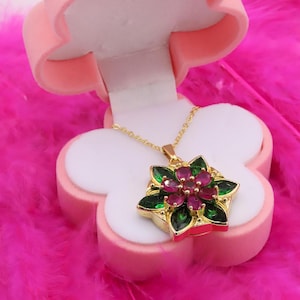 Anastasia Together in Paris Necklace v2, Anya Romanov, Anastasia Cosplay, Anastasia Music Box, Gift for Her, Emerald Green Crystals