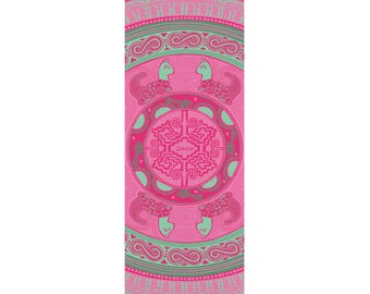 Tapis de yoga en caoutchouc | Mandala rose bohème