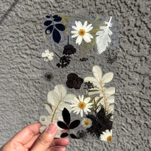 Panel de agenda A6 con flores secas naturales / Accesorio floral hecho a mano