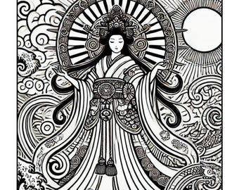Japanese Mythology Coloring sheets