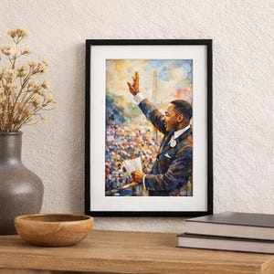 Martin Luther King Jr-human Rights Speech Watercolor - Etsy