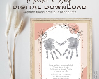 Mother’s Day Poem Printable – A Mother’s Hands – Instant Download Gift for Mom