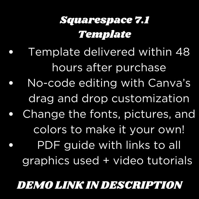 Music Artist Website Template Squarespace 7.1 Website Template for