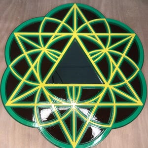 Starseed Wooden Layered Geometric Mirror