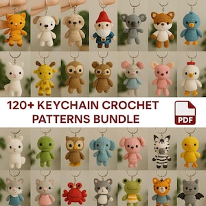 Amigurumi Keychain Crochet Patterns: Mini Plushies PDF Bundle