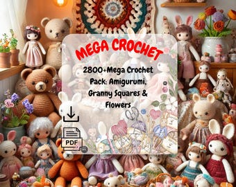 Más de 2800 patrones de amigurumi de crochet: Megapaquete (Descarga PDF)