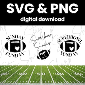 SVG & PNG - Sonntag Funday - Superbowl - Fußball