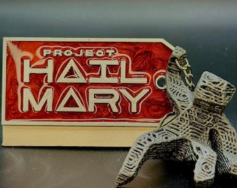 Projekt Hail Mary inspiriert Mission Tag Schlüsselbund