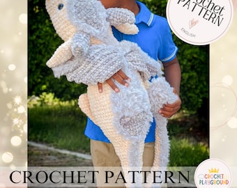 Lunara the Dragon Amigurumi Crochet Pattern, Beginner Friendly Fantasy Crochet, Mythical Creature Snuggler, Baby Crochet Pattern, Lovey Gift