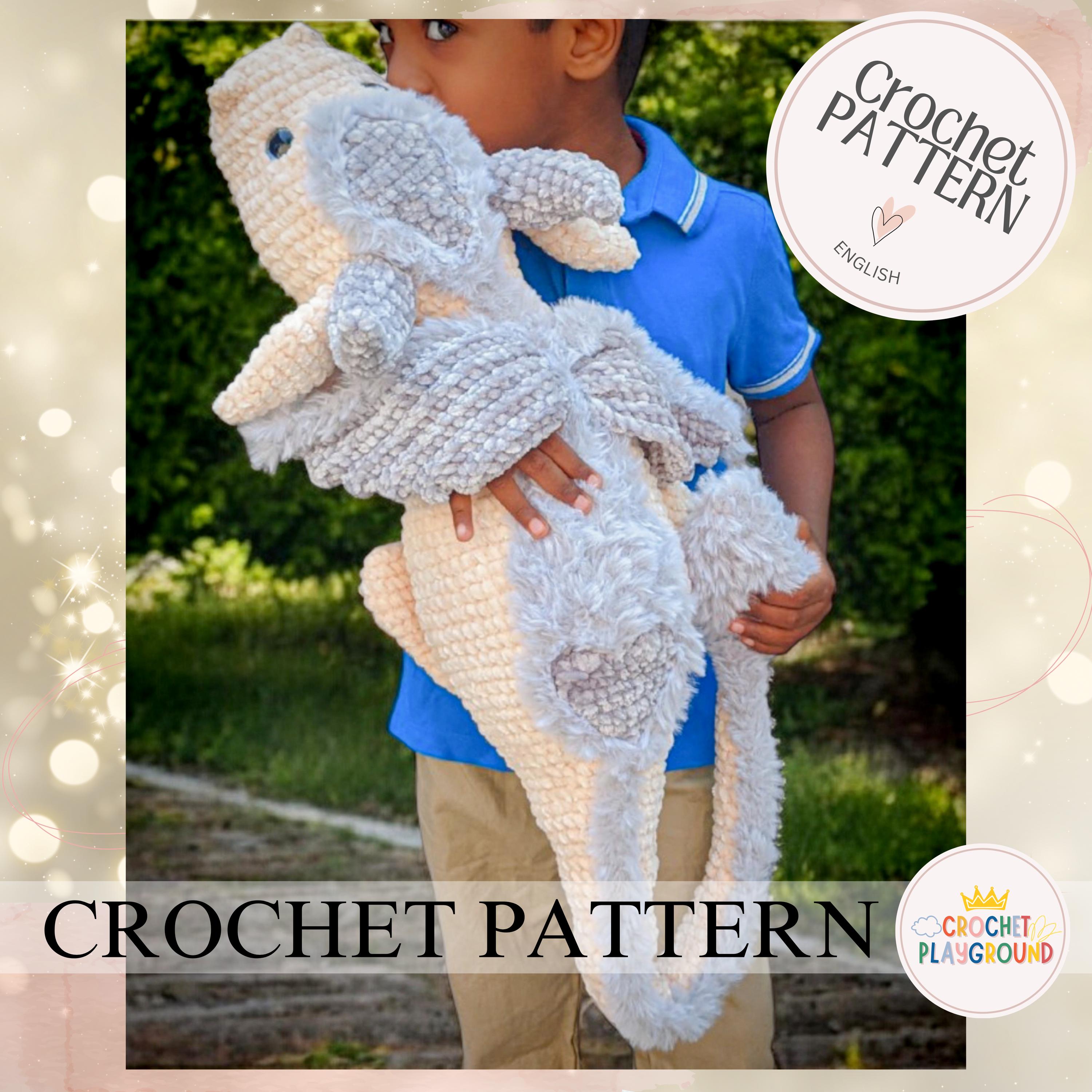 Fantasy Creature Snuggler Dragon Pattern Crochet Design Baby Gift Mythical Art Home Decor Nursery Charm Fantasy Toy Handmade Present Baby