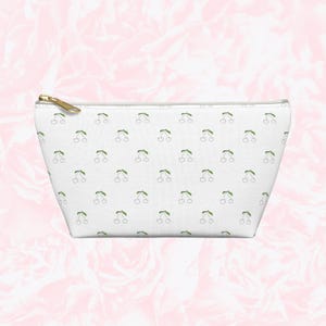 White Cherry Travel Makeup Bag Cosmetic Case- The Cherry On Top Collection