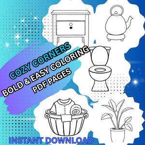 COZY CORNERS Bold & Easy Coloring Pages