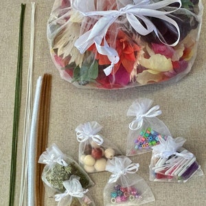 Flower Fairy Doll Craft Kit w/ Instructional Guide - makes 12 fairies!