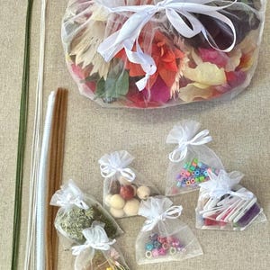 Flower Fairy Doll Craft Kit w/ Instructional Guide - makes 12 fairies!