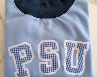 Custom college mockneck