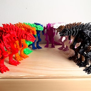 Posable Skeleton Godzilla Figure: 3D Printed Kaiju Toy
