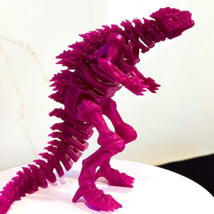 Amethyst Purple Godzilla Skeleton Figure: Posable Kaiju Titan Toy