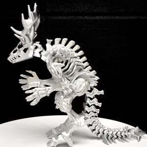 Handmade Chrome Wendigo Figure: Articulated Horror Bones Collectible