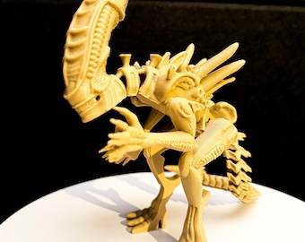 Figura alienígena xenomorfa esqueletizada totalmente articulada, juguete de película de terror articulable, juguete para niños para Halloween