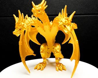 Figura articulada del dragón de tres cabezas de King Ghidorah