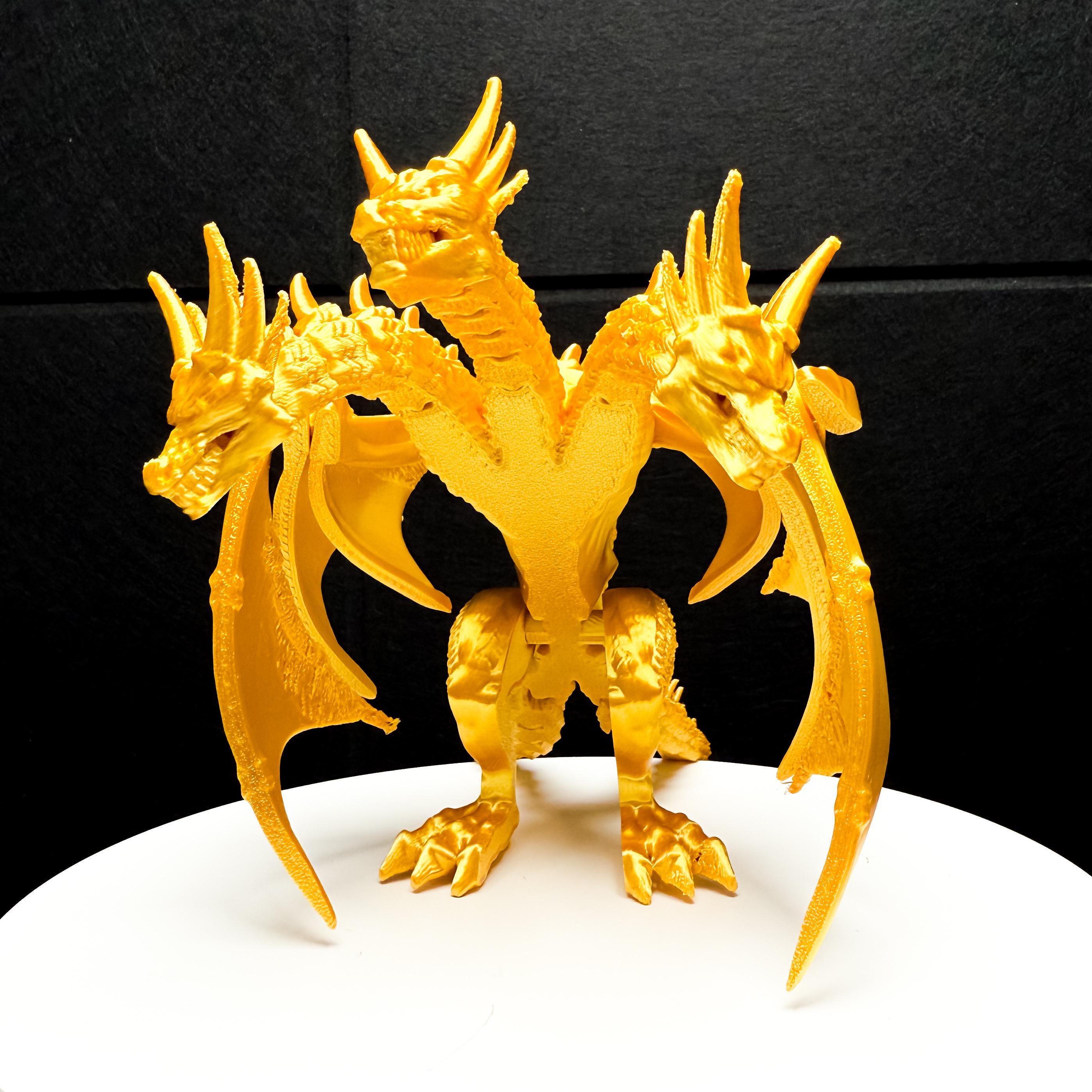 King Ghidorah 3 Headed Dragon Fully Articulated Figure - Etsy