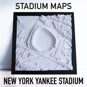 New York Yankees Stadium Map – 3D Printed Yankee Stadium Wall Art, Baseball Fan Decor, Sports Gift for Yankees Fans & Collectors