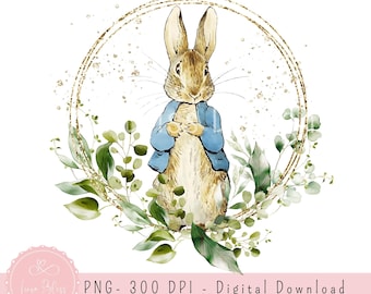 ピーターラビット、サマーガーデン、PNG ファイル、水彩画