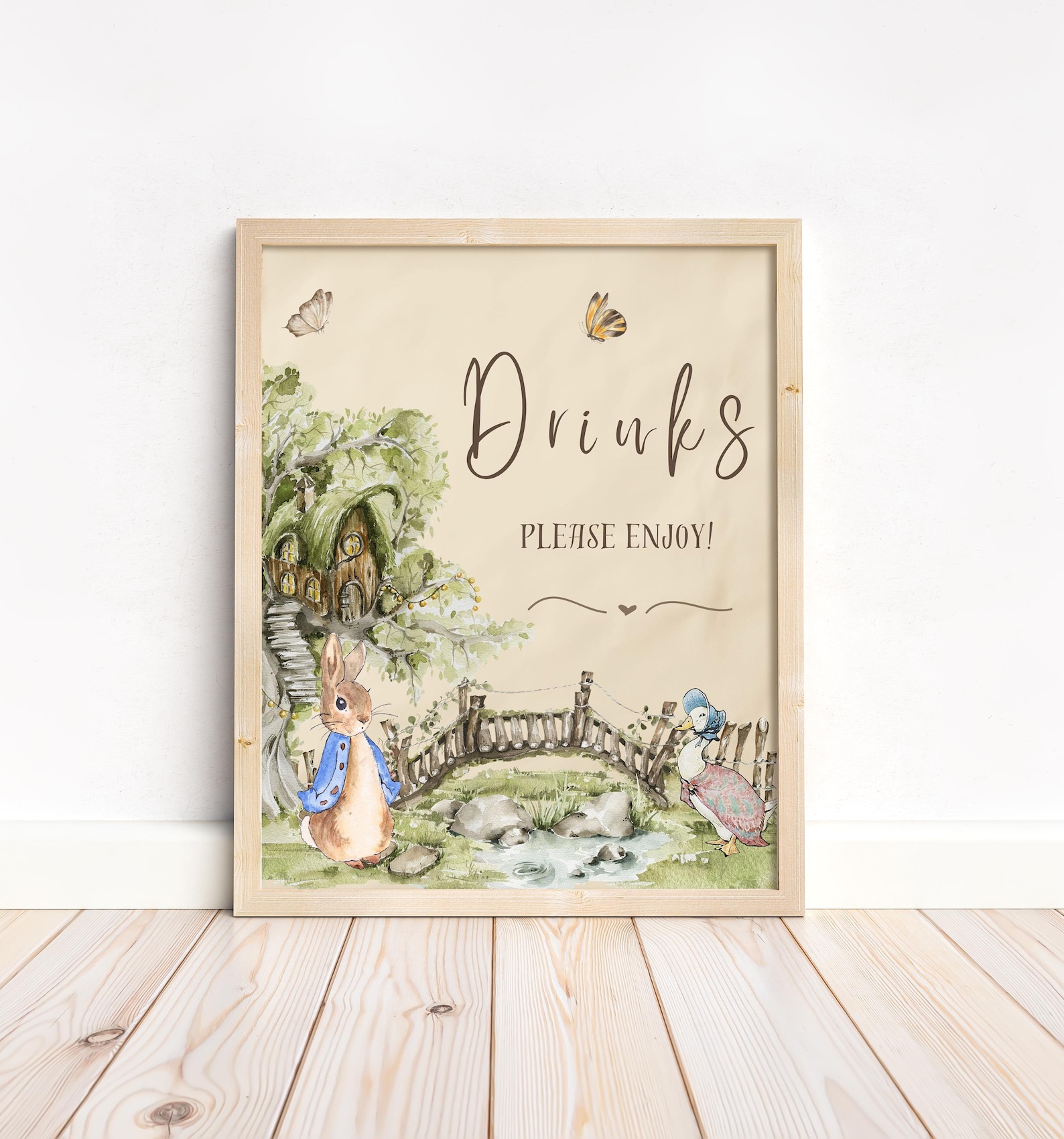 Peter Rabbit Restroom Sign Personalized Peter Rabbit Welcome Sign - Bunny Baby Shower Welcome Sign ...