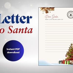 Carta a Papá Noel para niños imprimible y descargable