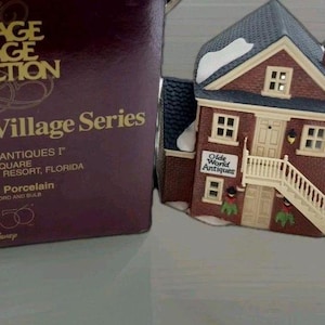 Disney Parks Dept 56 Olde World Antiques I Porcelain Building || Village Series || Liberty Square || W/ Original Box || Vintage 1994