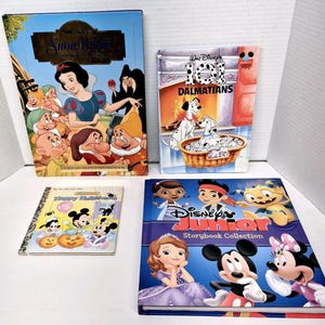 Zestaw 4 dziecięcych książek Disneya - Disney Junior Storybook, 101 Dalmatyńczyków, Królewna Śnieżka i Siedmiu Krasnoludków, Disney Babies Wesołego Halloween