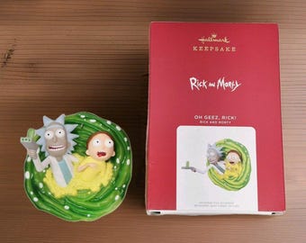 Rick and Morty Hallmark Keepsake Ornament: Oh Geez, Rick! Christmas Decor