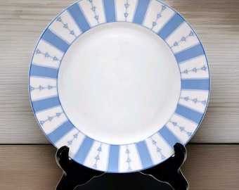 Antique Noritake Nippon The Yale Blue & White Hand Painted Small 7.5&quot; Plate