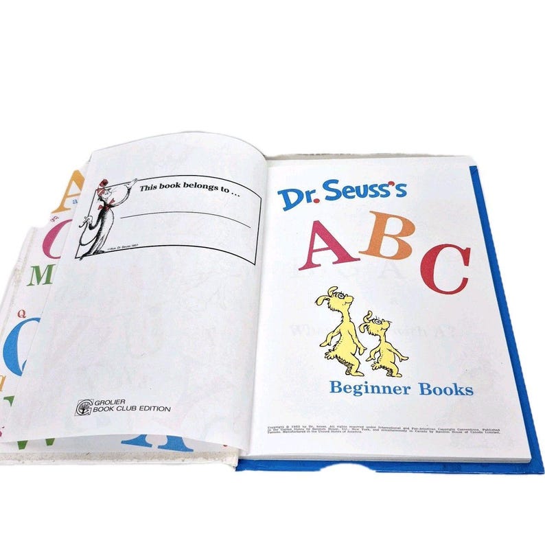Vintage Dr. Seuss's ABC Hardcover - 1963 Beginner Book - Etsy