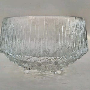 Vintage Iittala Ultima Thule Bowl: Scandinavian Ice Glass, Tapio Wirkkala