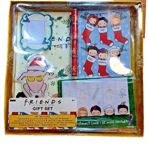 Vintage FRIENDS Holiday Stationary Set // Christmas Gift // Notepad, Journal, and More