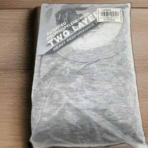 Morgan Two Layer Performance Thermal Shirt | Large | Poly/Wool Blend | Gray | NEW in Package