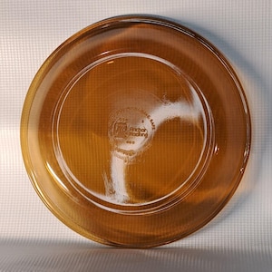 Vintage FireKing by Anchor Hocking 23 cm bernsteinfarbene Glas Tortenplatte #460