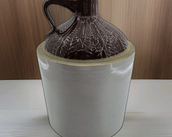 Vintage Steingut Whisky Krug 9 &quot;&quot;| Rustikaler braun glasierter Crock | Mondschein Krug mit Griff | Bauernhaus Dekor.&quot;
