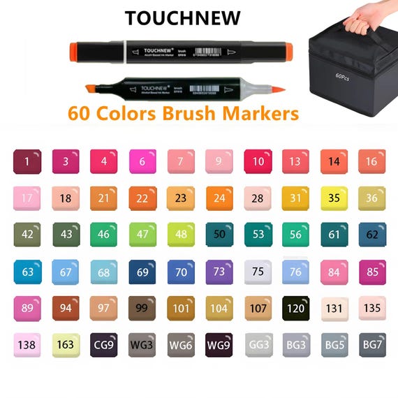 Set 81 Pennarelli A Doppia Punta Abeier - Ad Alcol, Per Artisti, Illustrazione E Colorazione, Con Borsa - Foto 6