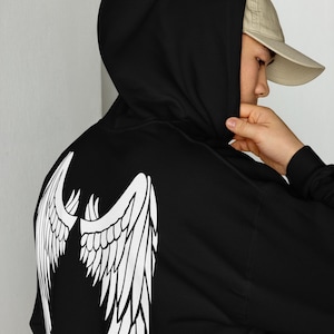 Heavenly Angel Wings Unisex Hoodie / Christian Sweatshirt Mens T-Shirts Gift for Men Faith Women&#39;s Sweater Hoodie