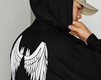 Angel Wings-hoodie: uniseks christelijk grafisch sweatshirt