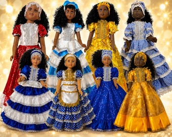27 inch Doll Muneca Dolls clothing from All Saints. Collection as a celebration of Yoruba culture and tradition