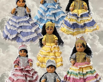 15-inch dolls of Obatala, Oya, Oshun, Chango, Elegua, and Yemaya. Ideal for decorating altars.