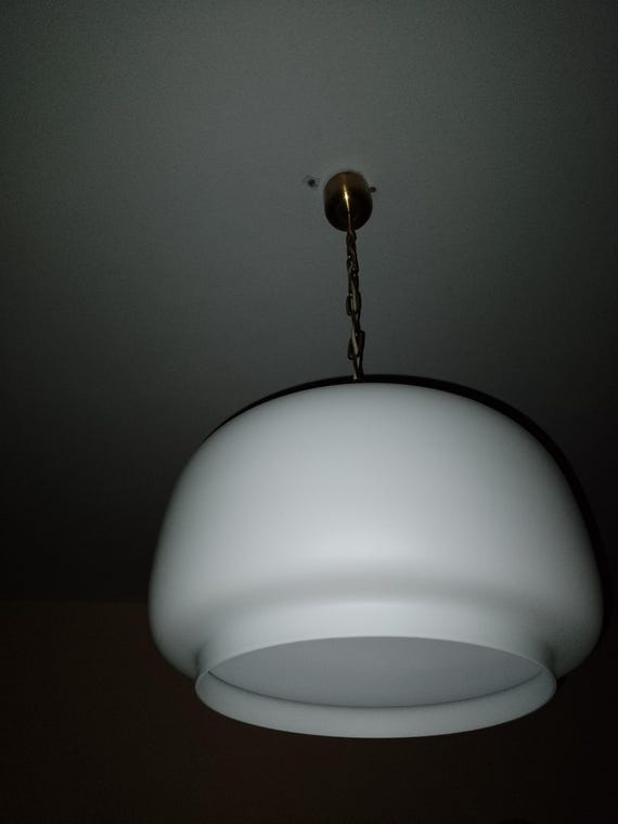 Vintage pendant light from Czechoslovakia white opaline glass NAPAKO  Typ-81193